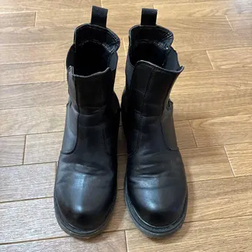 블랙 사이드 고어 부츠 가죽