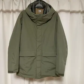 [UNIQLO] 하이브리드 다운 후드티 / 초기 모델 / 올리브