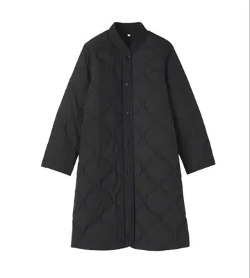 무인양품 포근한 솜 퀼팅 코트 블랙 XL