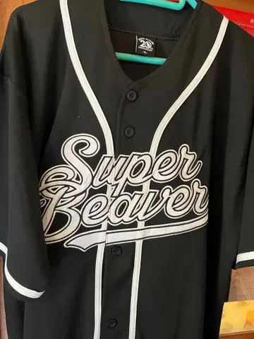 Super Beaver 베이스볼 셔츠 XL 블랙