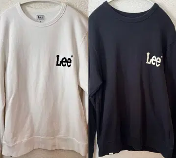 리 로고 맨투맨 트레이닝복 화이트 블랙 2