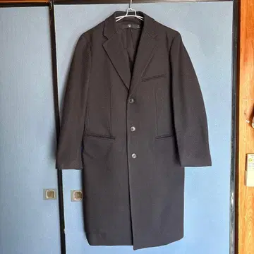 UNIQLO +J 브라운 헤링본 울 체스터 코트 S