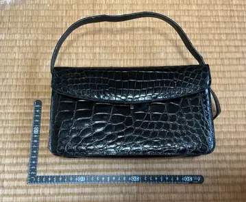 [ 초귀중품 저렴 ] 크로커다일풍 블랙 숄더백 핸드백 길이 조정 가능