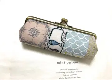 미나 페르호넨 voyage 옅은 핑크 패치워크 펜 케이스 m28