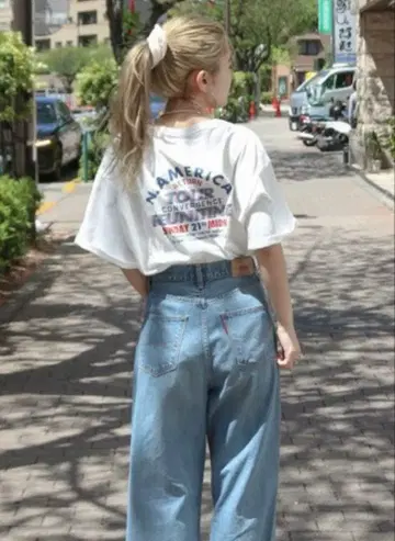 하이웨스트 오가닉 코튼 루즈 데님