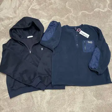 네이비 후드티 스트레이너