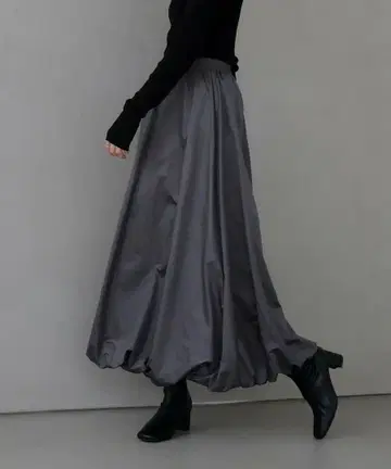 [ 택 포함 새상품 ] LIAN 벌룬 롱 스커트 차콜 그레이