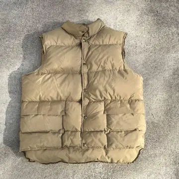 80s 하의 포켓 USA L.L.Bean 다운 베스트 베이지