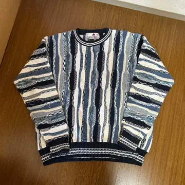 구제 의류 FLORENCE TRICOT 스트라이프 니트 스웨터 3D 니트