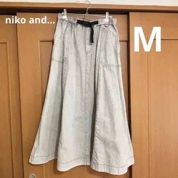 니코앤드 - 벨트 플레어 스커트 M 그레이