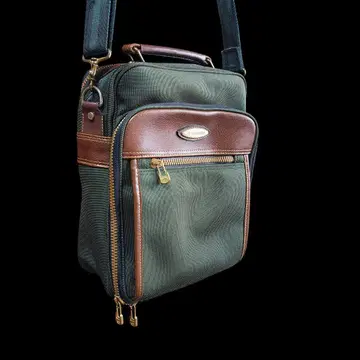 삼소나이트 나일론 가죽 크로스바디 숄더백 다크 그린