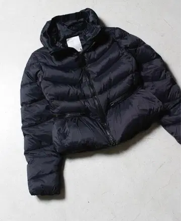 블랙 숏 다운 자켓