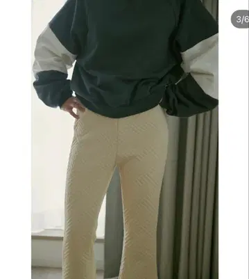 Meer Square Quilt Flare Pants 아이보리