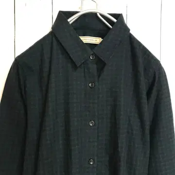새상품급 CROCODILE 체크 무늬 셔츠 M 사이즈 다크 그린