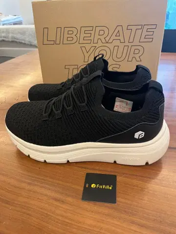 FitVille Walker Slip-On V4 스니커즈 블랙