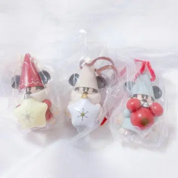 디즈니 크리스마스 2025 리루린린 캡슐 토이 스카이블루 빨간색 화이트