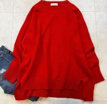 RIVE DROITE 레드 크루넥 스웨터