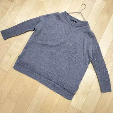 타바사 TABASA 긴팔 니트 스웨터 상의 심플 그레이