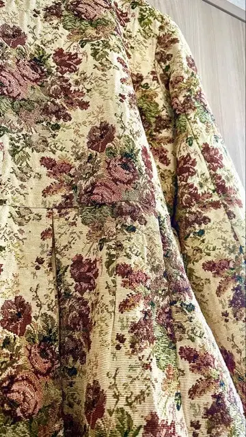 고블랑 직조 꽃무늬 라이너 롱 코트 엑시즈팜 결품 있음