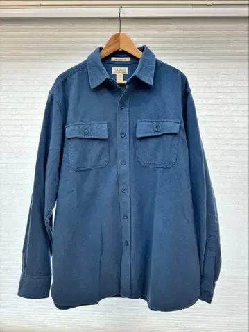 L.L.Bean 90s 샤모아 아크로스 블루 두꺼운 원단 L