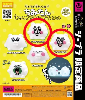 치미탄 아냐 가챠 반짝반짝! 소프트 비닐 마스코트 한정품 미개봉 2종류