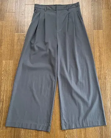 그린 라벨 2턱 와이드 팬츠 38