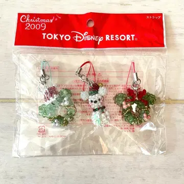 도쿄 디즈니 리조트 크리스마스 비즈 스트랩 세트