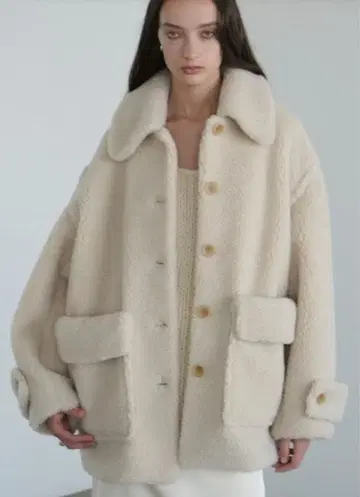 CLANE [ RIDGE POCKET BOA OVER COAT ]