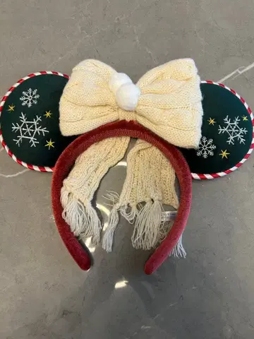 디즈니 크리스마스 미키 모양 머리띠