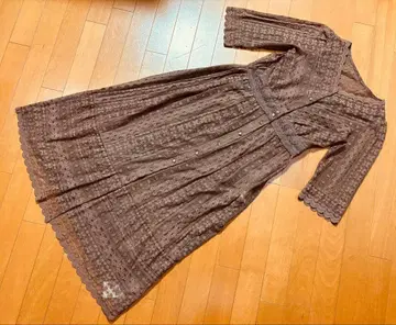 새상품 윌 셀렉션의 전체 레이스 5부 소매 롱 원피스 (페티코트 포함)