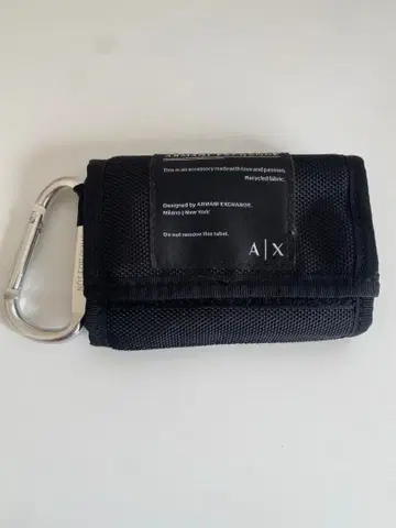 ARMANI EXCHANGE 블랙 접이식 지갑
