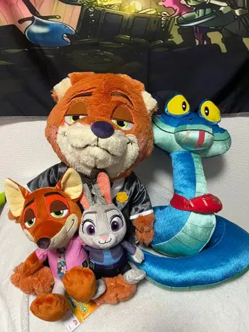 주토피아2 게리 닉 FukuFuku V-BIG 봉제 인형 2점 외