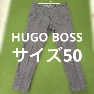 BOSS 그레이 슬랙스 코튼