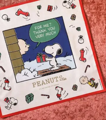 SNOOPY 카페 크리스마스 손수건