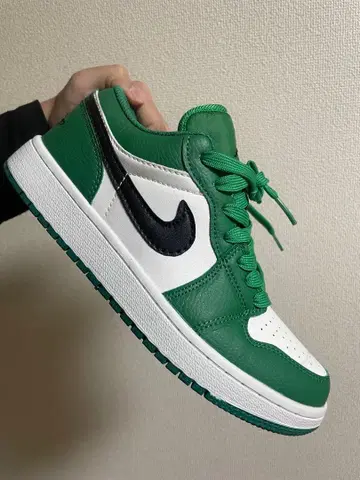 한국 패션 그린/화이트/블랙