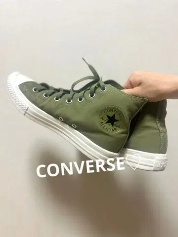 CONVERSE ALL STAR 하이컷 스니커즈 올리브