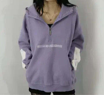 UNION IS STRENGTH 퍼플 후드티