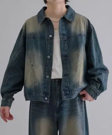 [ 12월 13일까지 ] epnok 빈티지 라이크 데님 자켓 인디고 블루