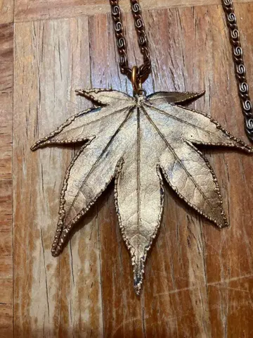 미사용 핸드메이드 단풍 단풍 목걸이 롱 공방 구매 y2k