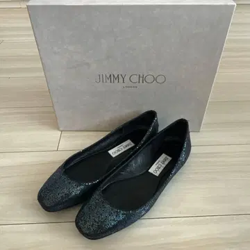 JIMMY CHOO 플랫슈즈 블랙 멀티 컬러