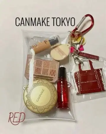 가챠 파우치 RED 빨간색 캔메이크 JILL STUART 메이크