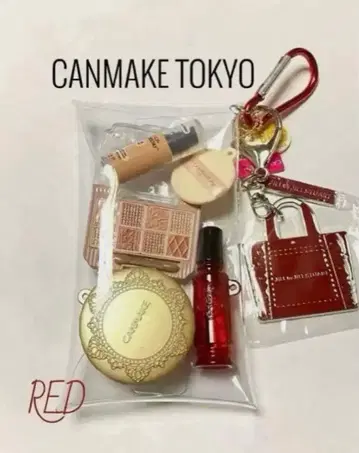 가챠 파우치 RED 빨간색 캔메이크 JILL STUART 메이크