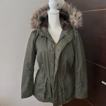 y2k 그런지 헤이세이 갸루 퍼 모즈 코트 카키 M