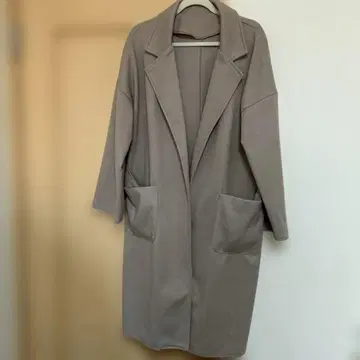 롱 코트 허리 벨트 포함 모카