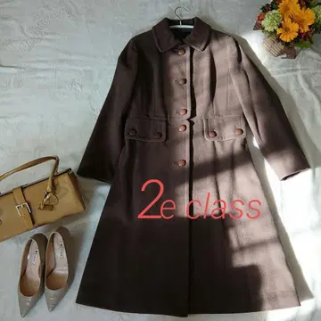 2eclass 두지엠 클라세 레트로 코트 캐시미어 혼방 브라운 베이크루즈