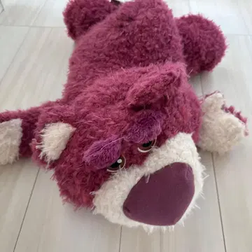 [택 포함] 랏소 빨간 볼 점보 오야스미 포즈 봉제 인형