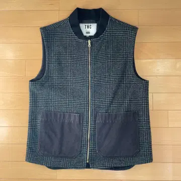 TWC 체크 무늬 슬리브리스 베스트