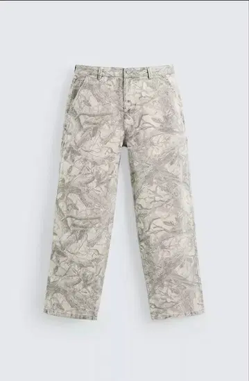 ZARA 추상 프린트 카펜터 팬츠 44인치