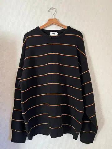 WAX Rasta stripe crew knit 블랙