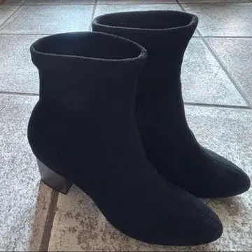 PARADIS COULEUR 메탈릭 힐 스트레치 숏부츠